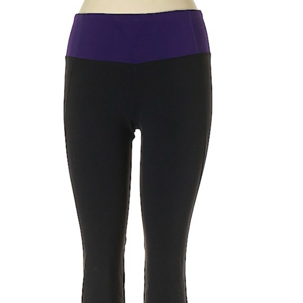 Lululemon Athletica Black flare split bottom crop pants
